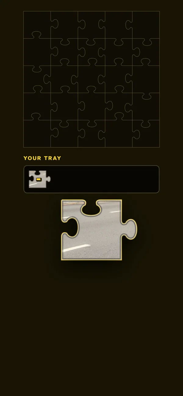 The piece flies into your tray.